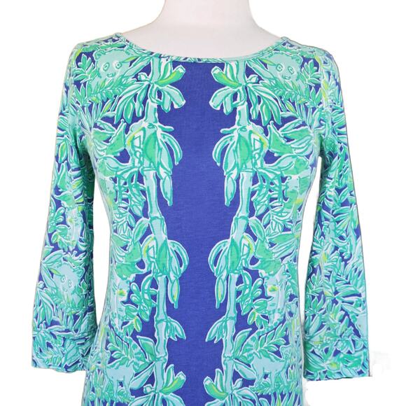 Lilly Pulitzer Marlowe Mini Shift Dress Koala of the Wild Poolside Blue XS - Picture 4 of 12
